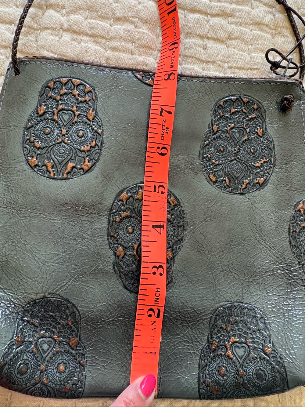 B. May Embossed Skull Crossbody bag - Picture 8 of 10